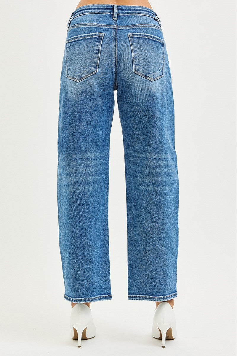 Risen High Rise Barrel Jeans