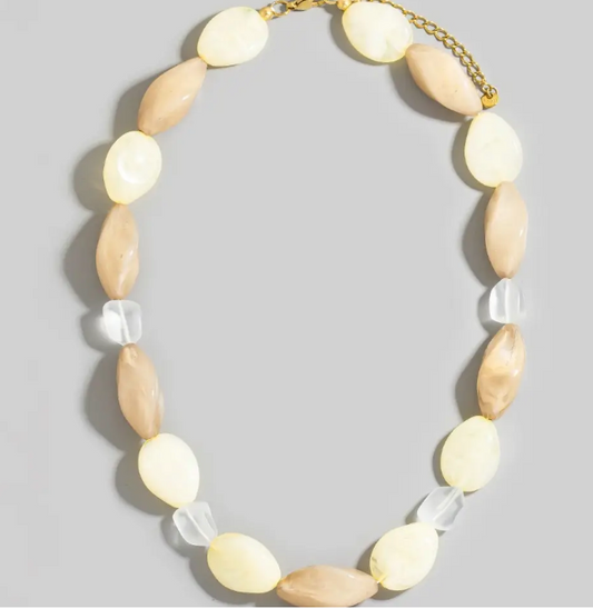Chunky Bead Necklace Ivory