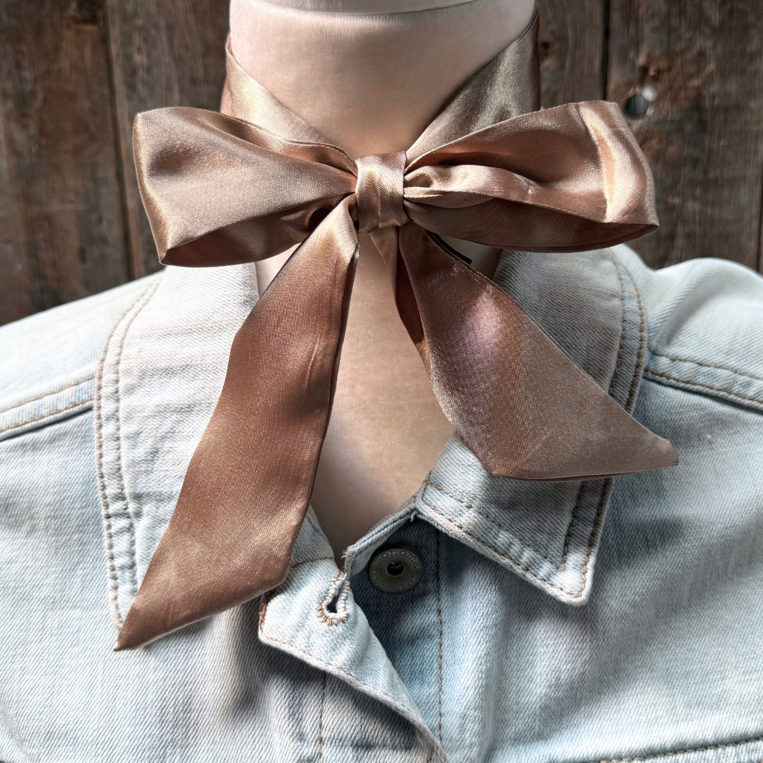 Tan Western Skinny Mini Wild Rag Scarf / Cowgirl Necktie #TW303
