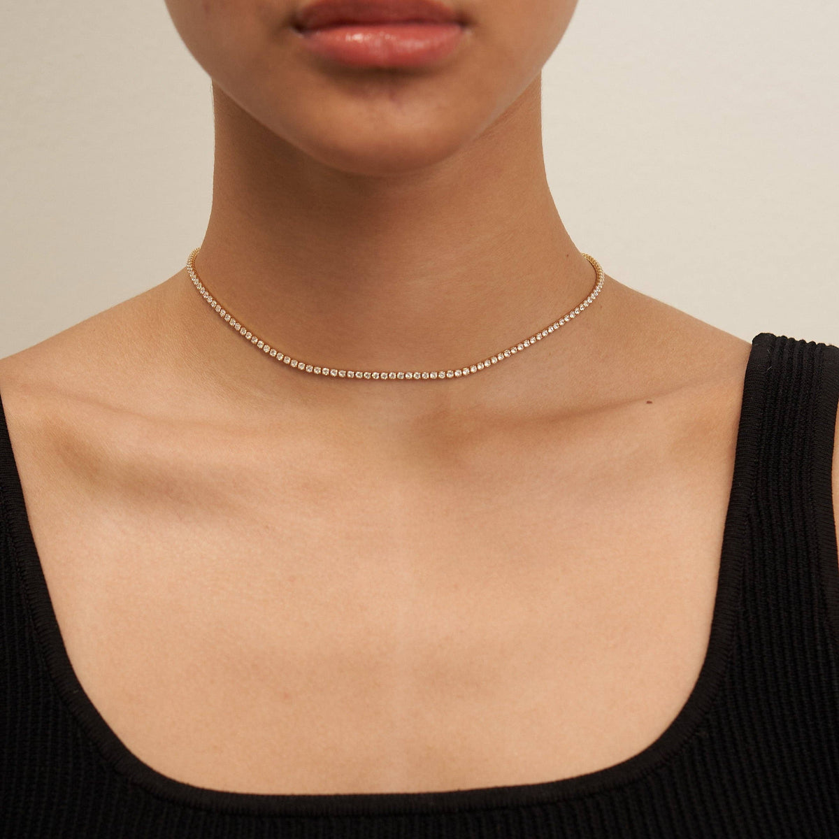 Brenda Grands 18K Gold Layered Tennis Choker