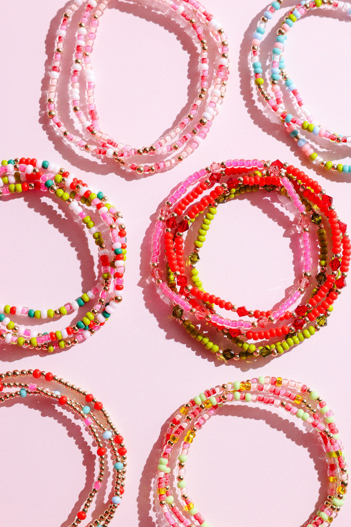 Beaded Blondes Candy Cane Lane Sprinkle Bracelet