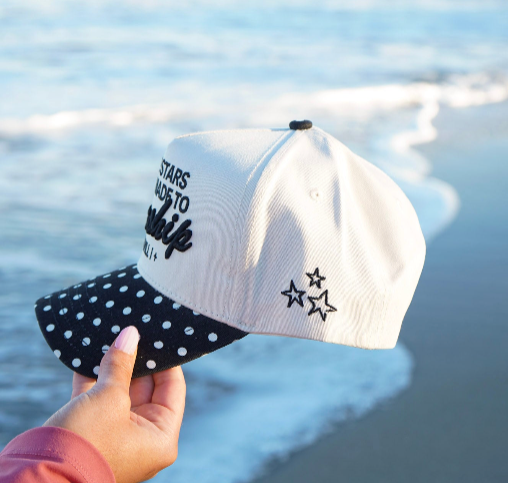 Stars Were Made to Worship Black Polka Dot Trucker Hat