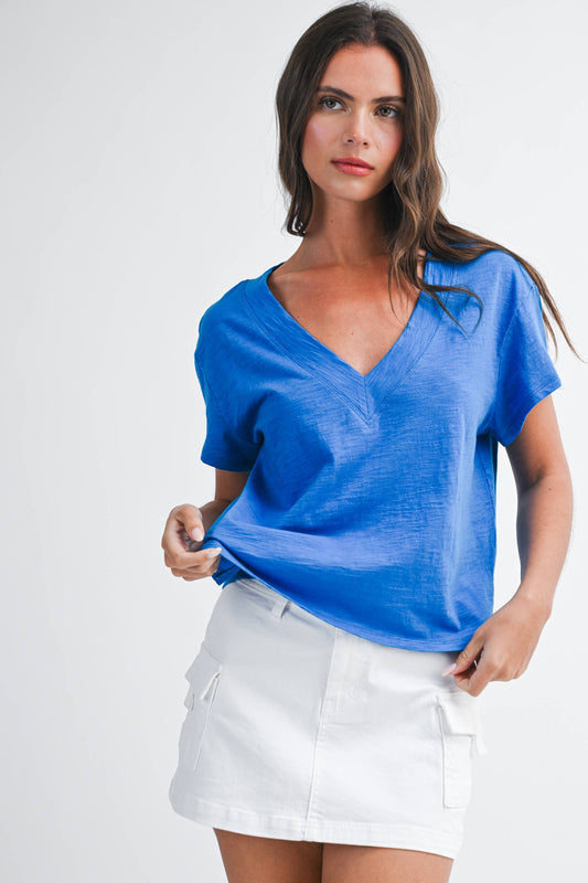 V-Neck Cropped Baby Tee