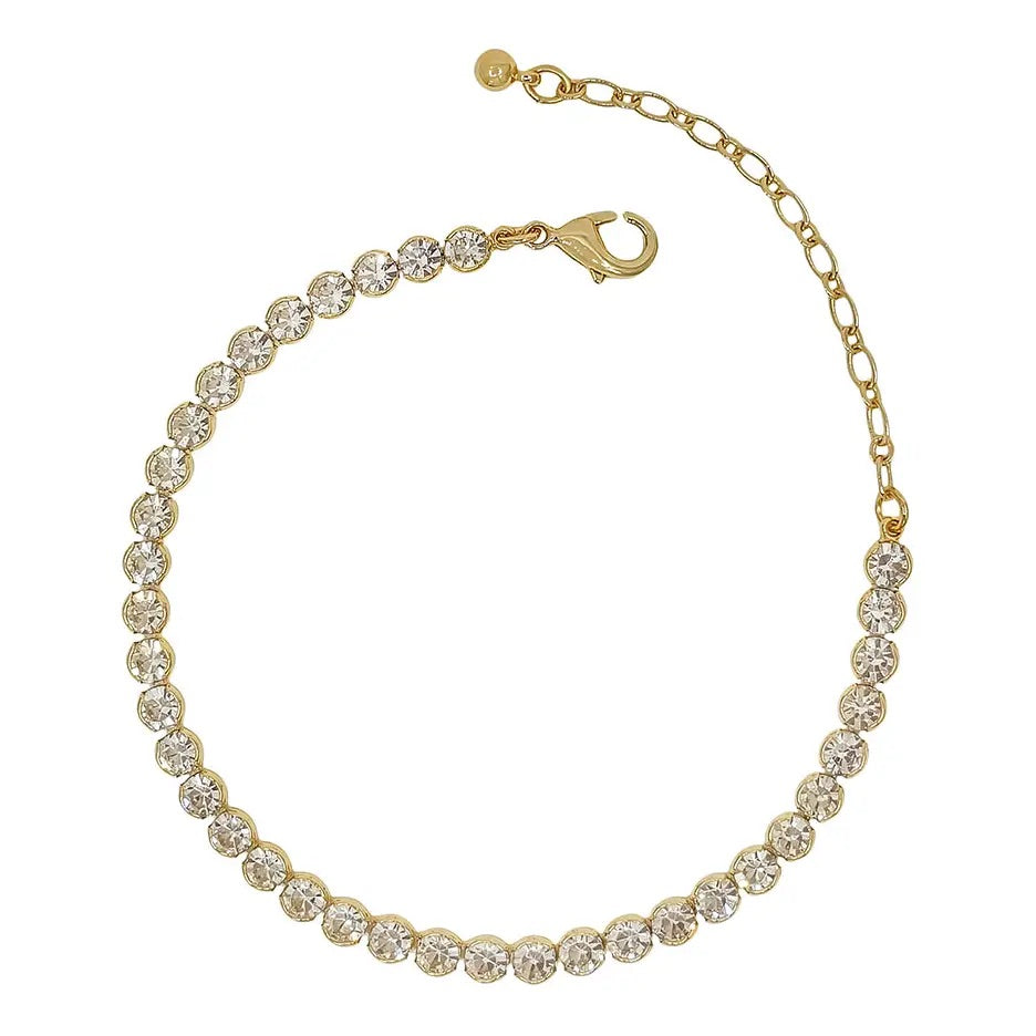 Water Resistant 4MM Clear Crystal Bracelet