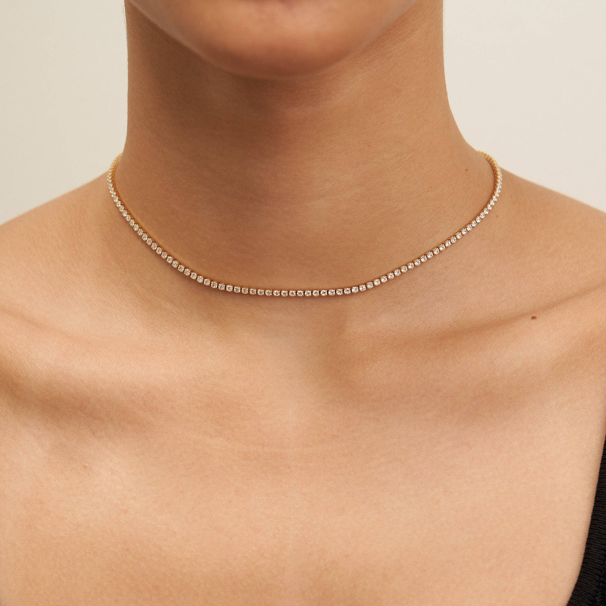 Brenda Grands 18K Gold Layered Tennis Choker