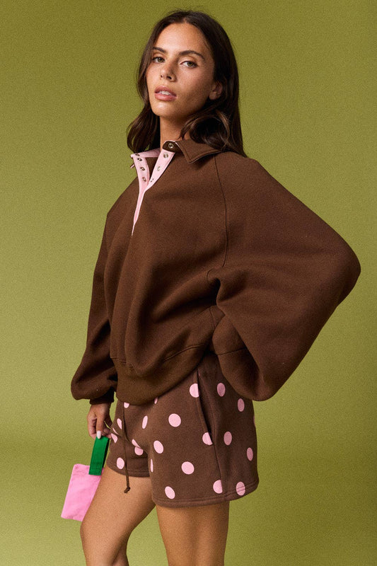 PT20053 Lila Collared Pullover Sweatshir