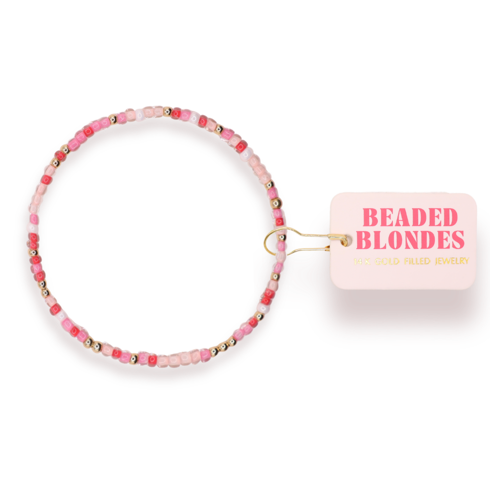 Beaded Blondes Peppermint Twist Sprinkle Bracelet - Kids 5.5 Inch