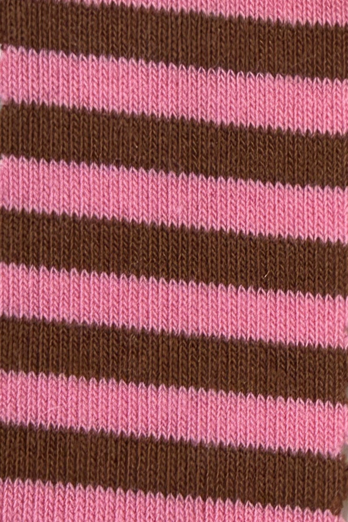 Sewn and Seen Oversized Contrast Trim Striped Top - Taupe/Navy