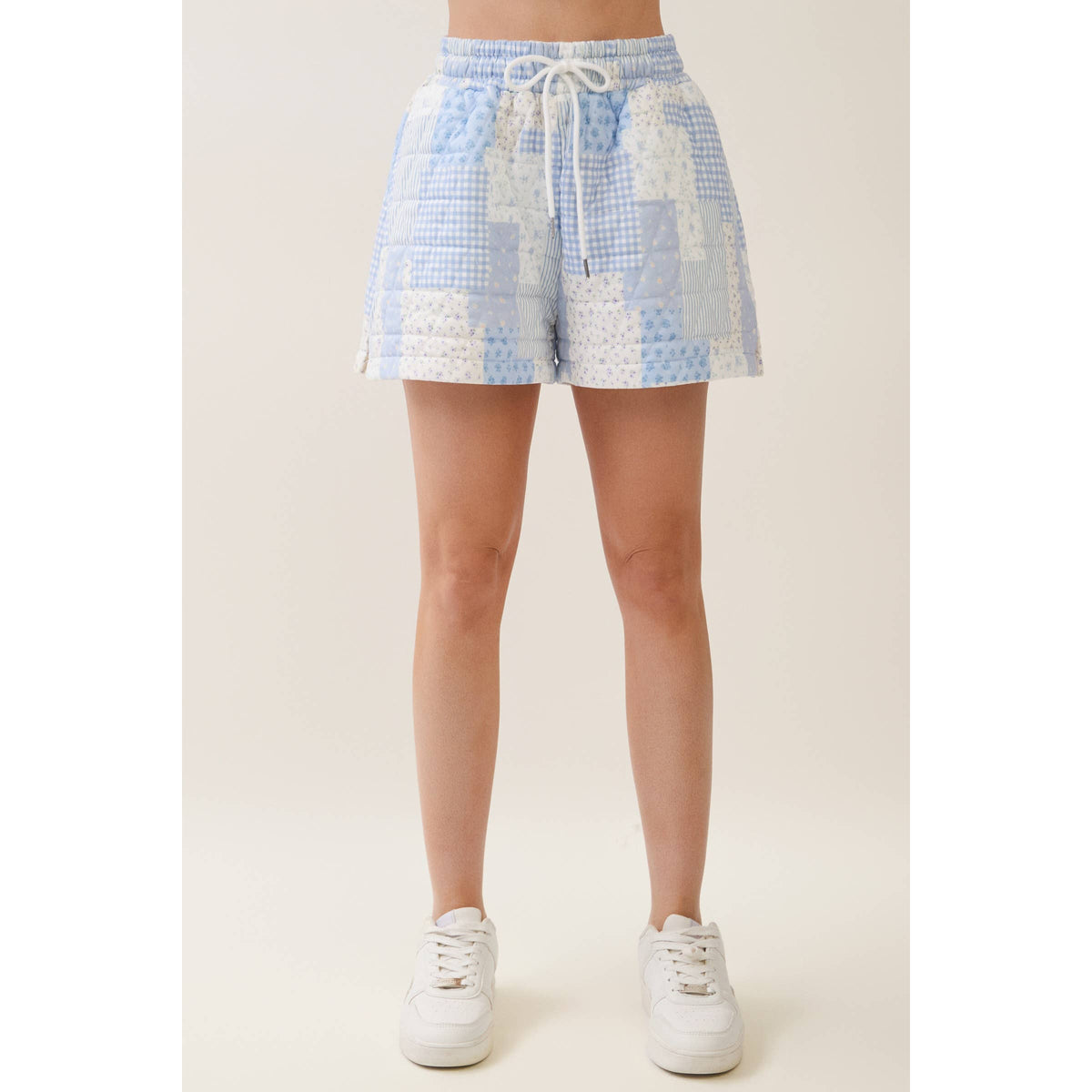 Veveret Pink Patchwork Quilted Shorts
