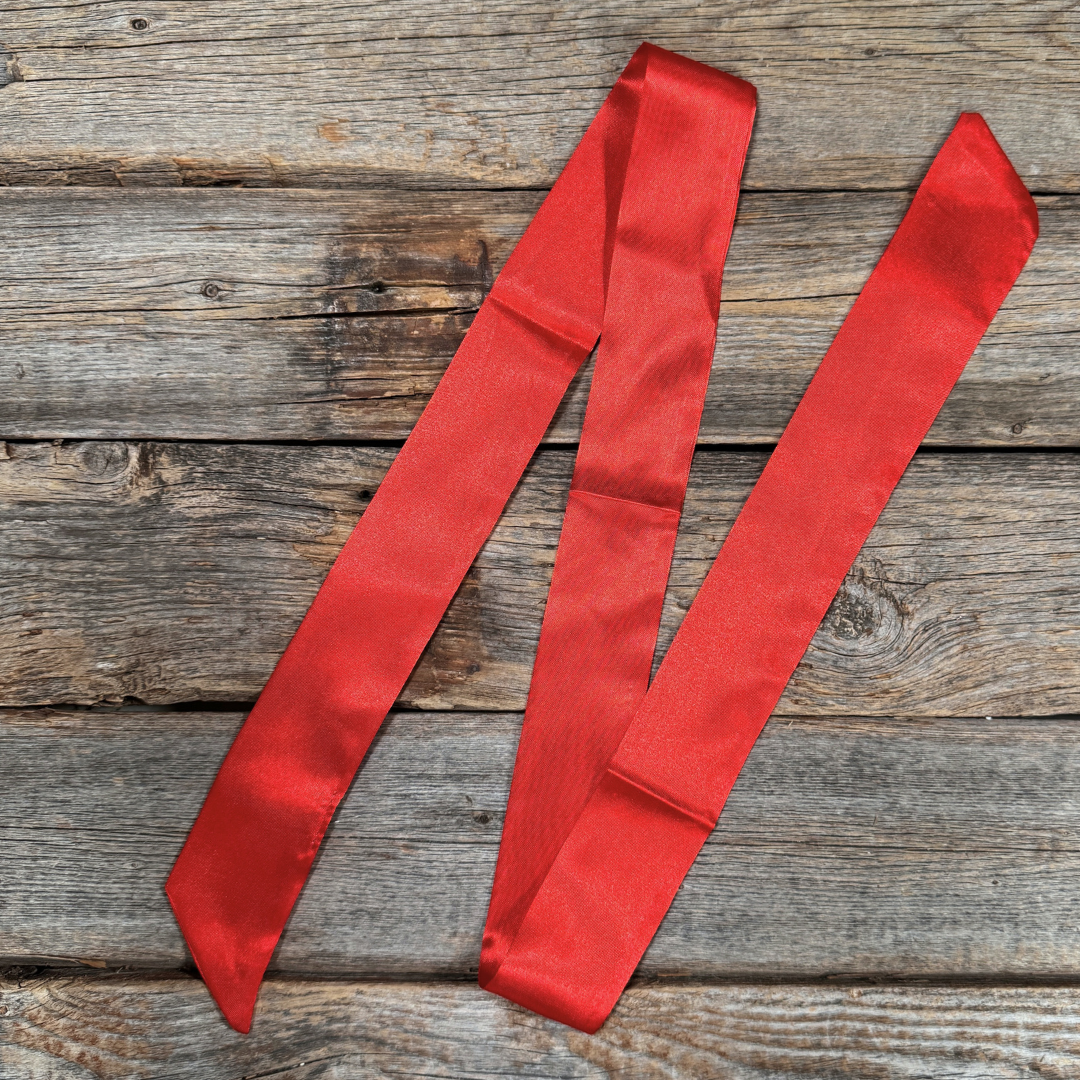Electric Red Western Skinny Mini Wild Rag Scarf / Cowgirl Necktie #TW306