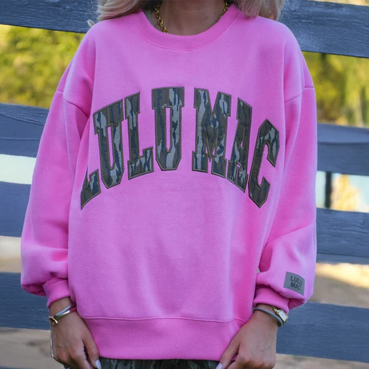Lulu Mac Mossy Oak Bottomland Sweatshirt - Bubblegum